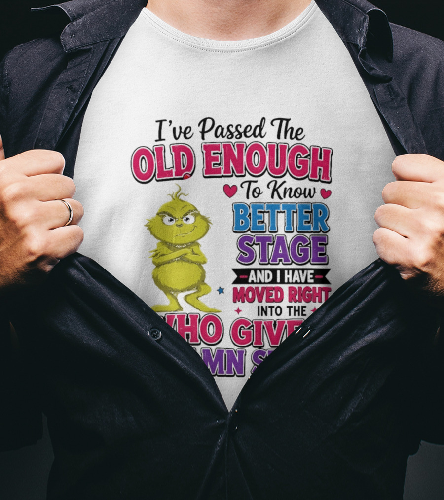 Passed The Old Enough To Know Better Moved Right Into The Who Gives A Damn Stage T-Shirt