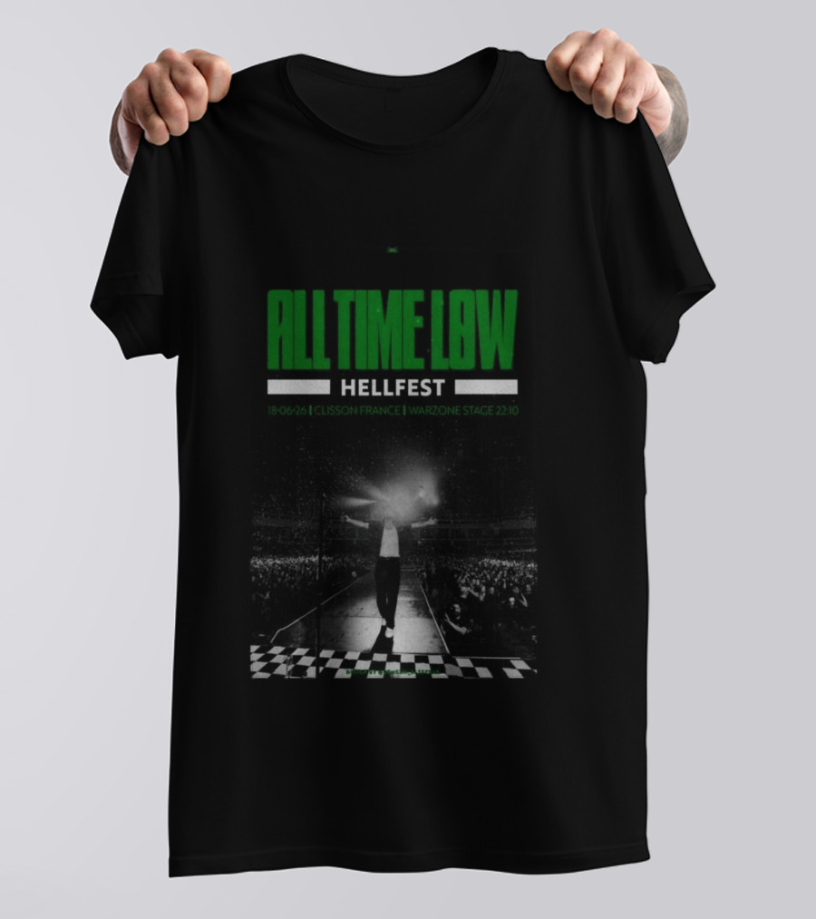 All Time Low Hellfest Clisson France June 18 2026 Warzone Stage 22:10 T-Shirt