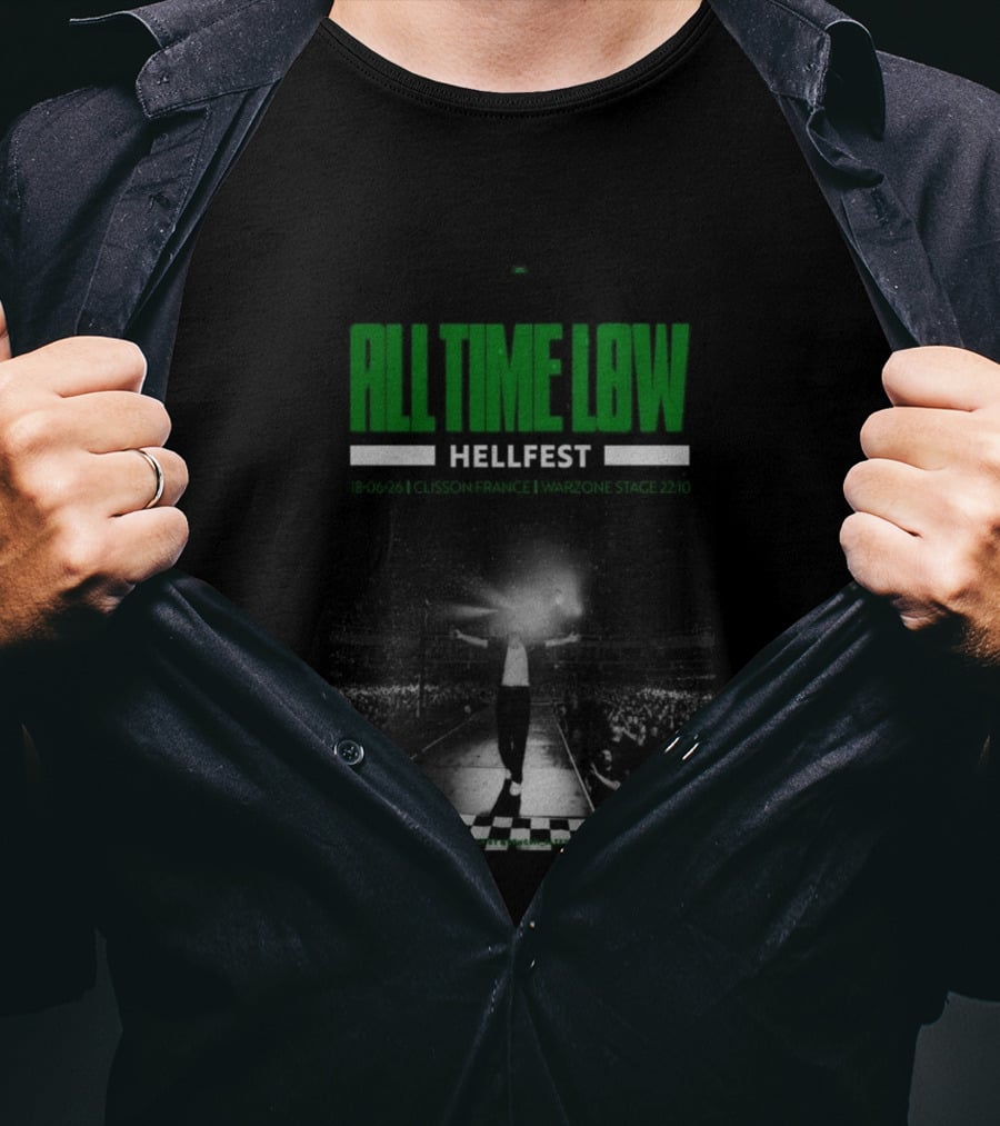 All Time Low Hellfest Clisson France June 18 2026 Warzone Stage 22:10 T-Shirt