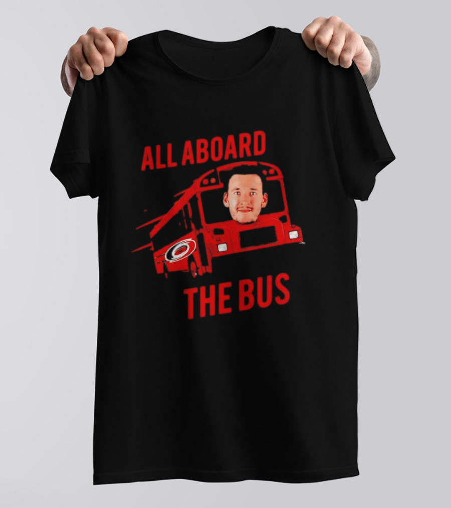 Andrei Svechnikov All Aboard The Bus Carolina Hurricanes NHL Hockey Player T-Shirt