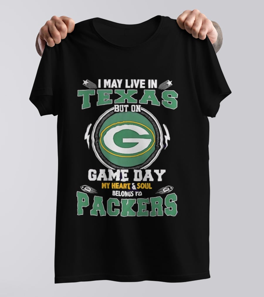 Texas Resident's Heart Belongs To Packers On Game Day T-Shirt