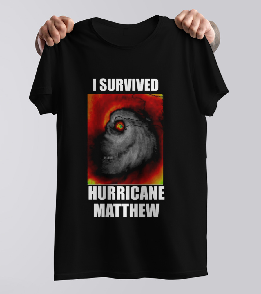 I Survived Hurricane Matthew Weather Satellite T-Shirt