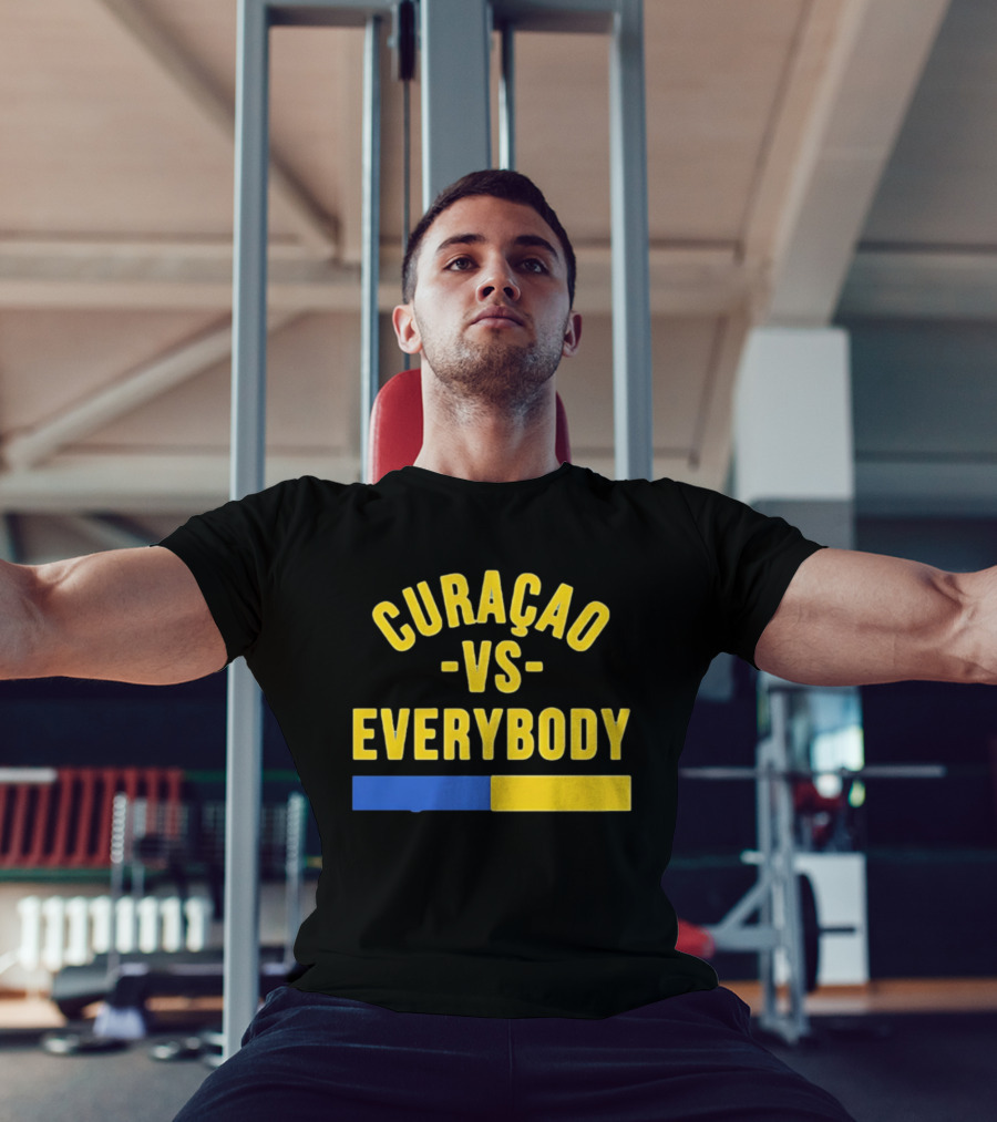 Curaçao VS Everybody Caribbean Island Pride Yellow Blue T-Shirt
