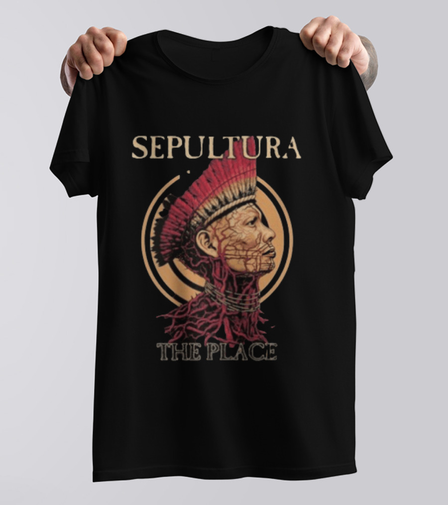 Sepultura Roots Bloody Roots The Place Iconic Indigenous T-Shirt