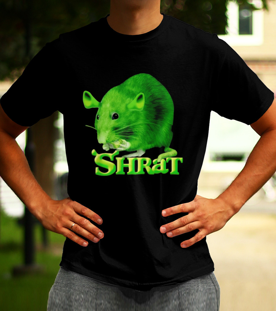 Shrat Chaos Potato Meme Shrek Rat Green Rodent Hybrid T-Shirt