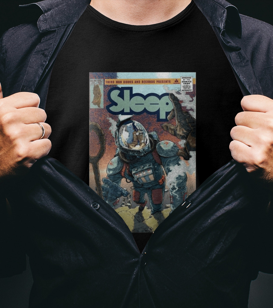 Third Man Records Sleep Comic Astronaut And Snake Cover Rich Tommaso T-Shirt