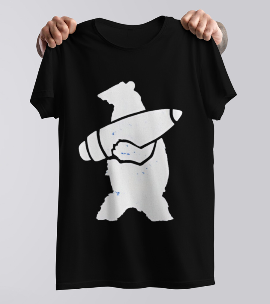 Bear Holding Artillery Shell Military Corporal T-Shirt