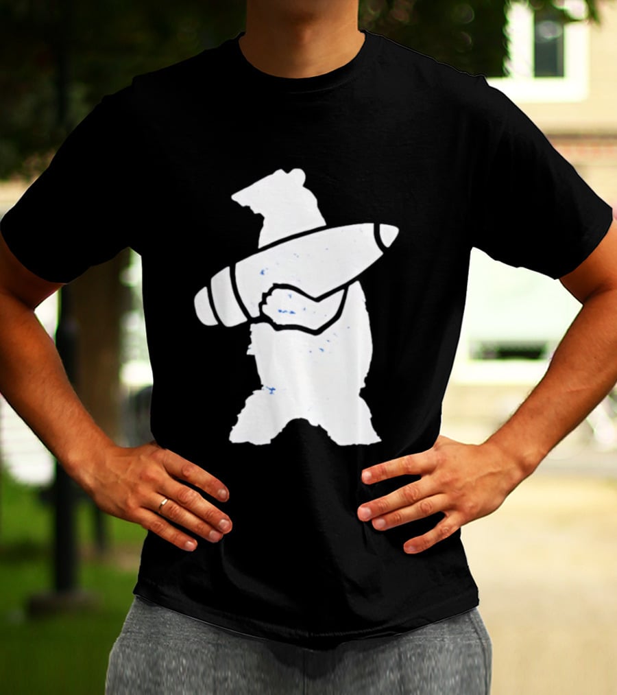 Bear Holding Artillery Shell Military Corporal T-Shirt