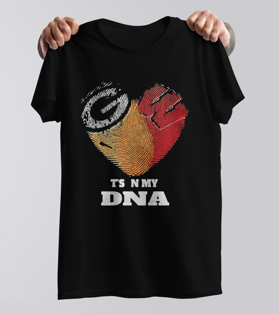 Green Bay Packers Wisconsin Badgers Heart It's In My DNA T-Shirt