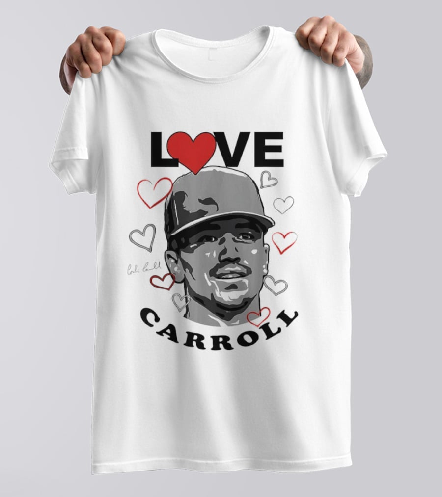 Love Corbin Carroll Heart Baseball Arizona Diamondbacks T-Shirt