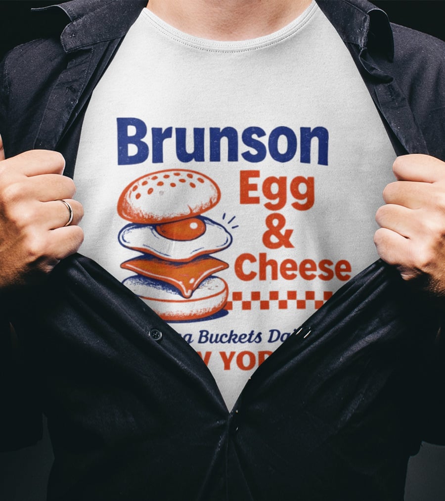 Brunson Egg & Cheese Serving Buckets Daily New York Knicks NBA T-Shirt
