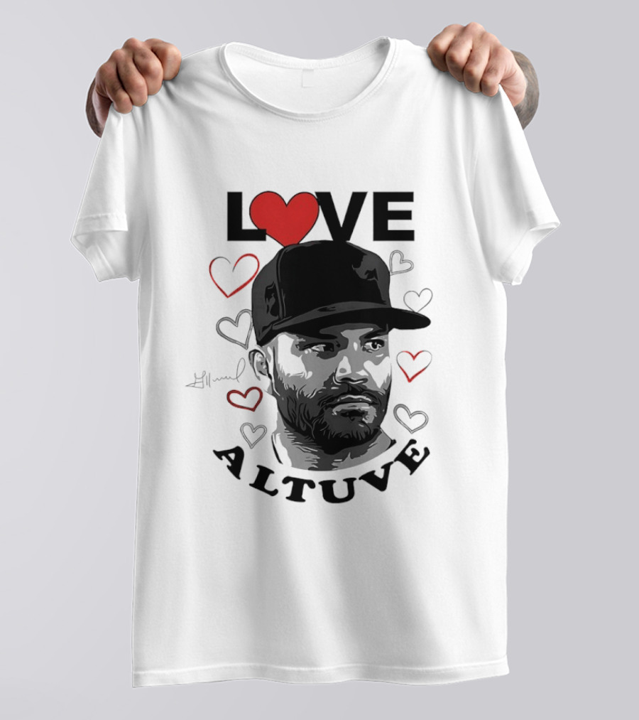 Love Altuve Houston Baseball Heart T-Shirt