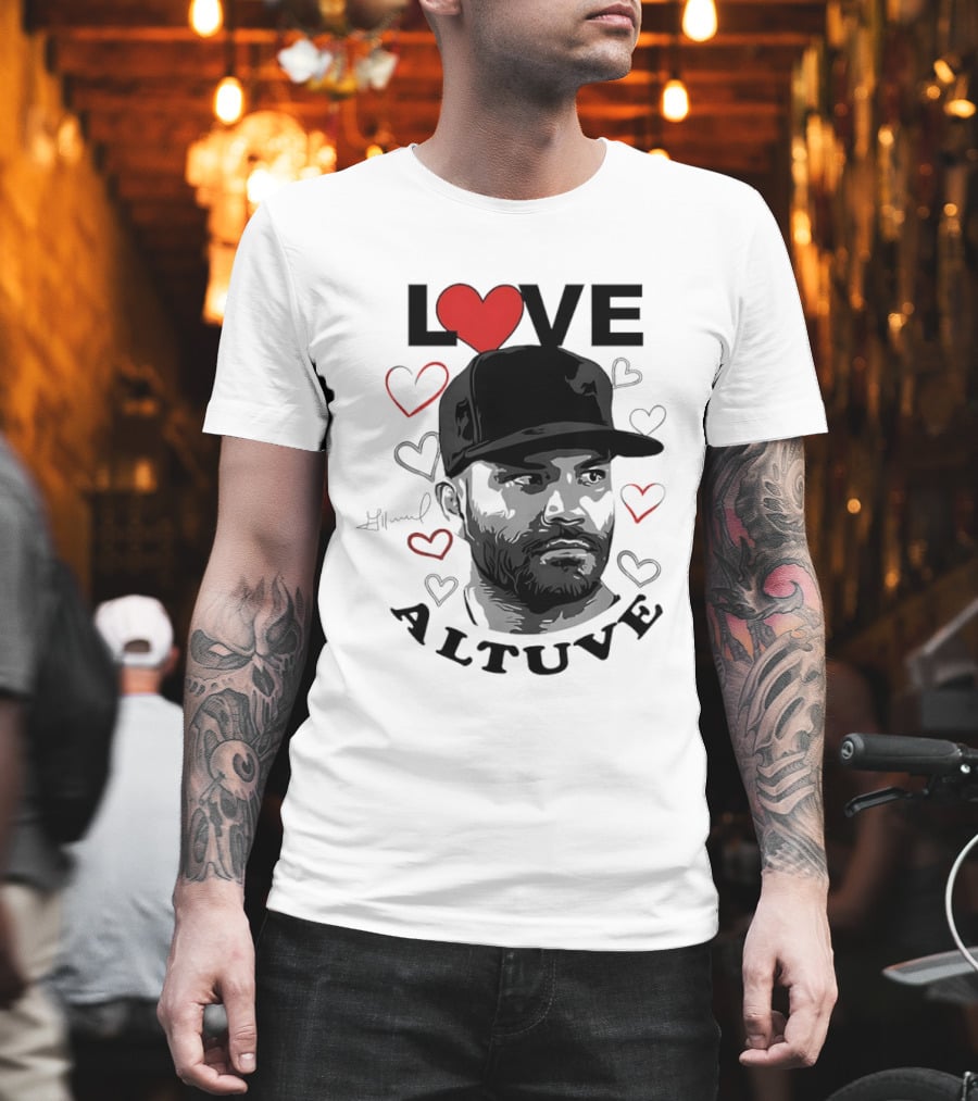 Love Altuve Houston Baseball Heart T-Shirt