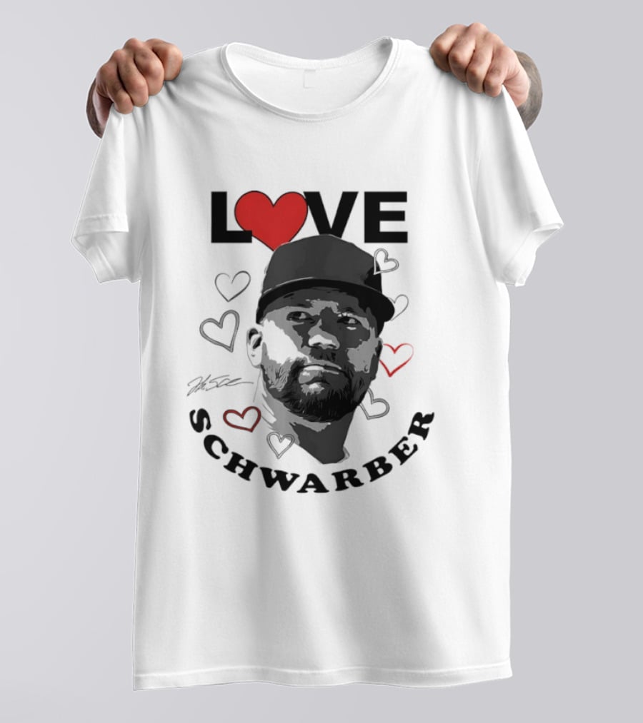 Love Kyle Schwarber Philadelphia Baseball Heart T-Shirt