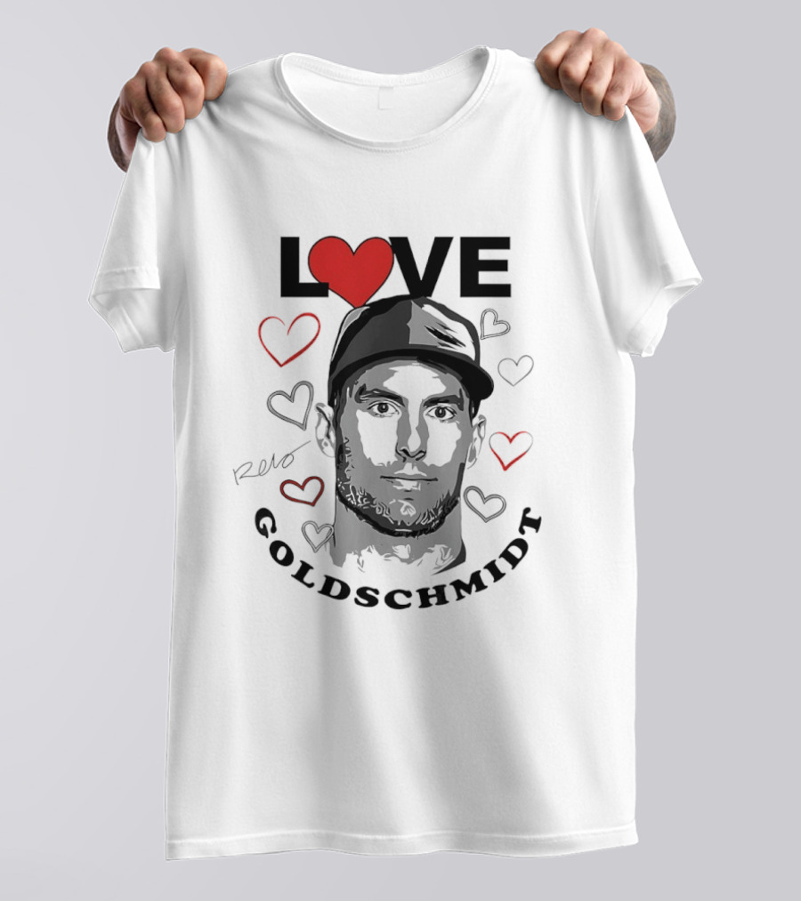 Love Paul Goldschmidt Heart Baseball T-Shirt