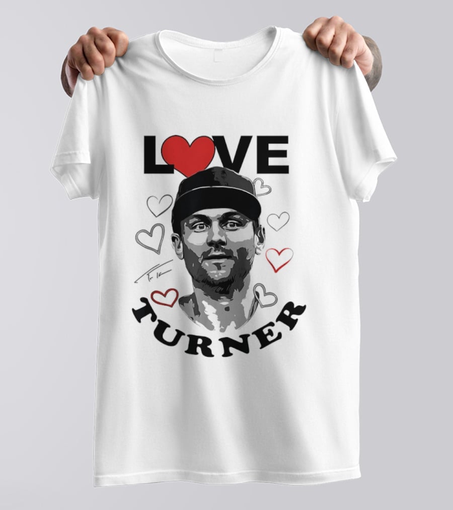 LOVE Trea Turner Philadelphia Phillies Baseball Heart T-Shirt