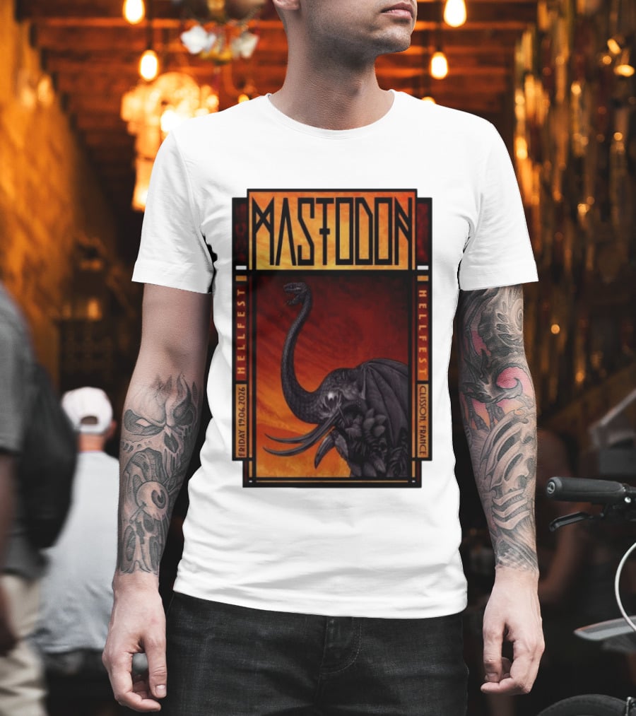 Mastodon Hellfest Clisson France June 19 2026 Dragon T-Shirt
