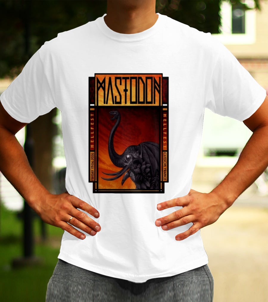 Mastodon Hellfest Clisson France June 19 2026 Dragon T-Shirt