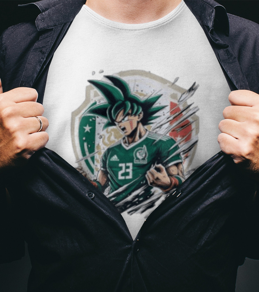 Mexico Football Vegeta Dragon Ball Anime Fusion T-Shirt