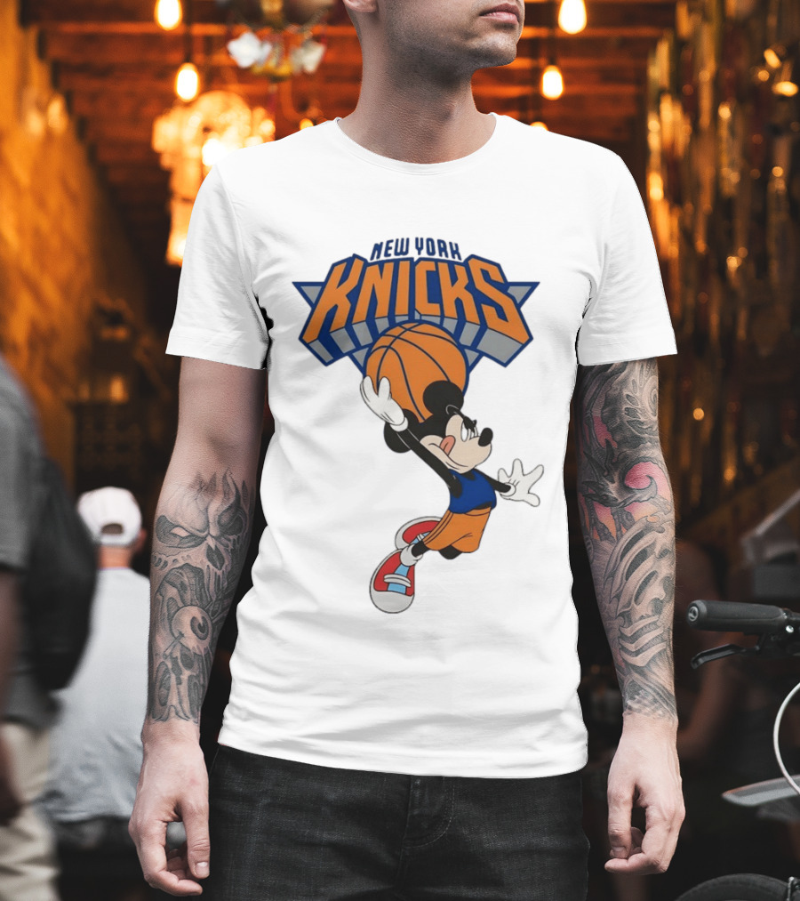 Mickey Mouse NBA New York Knicks Basketball Player Disney T-Shirt