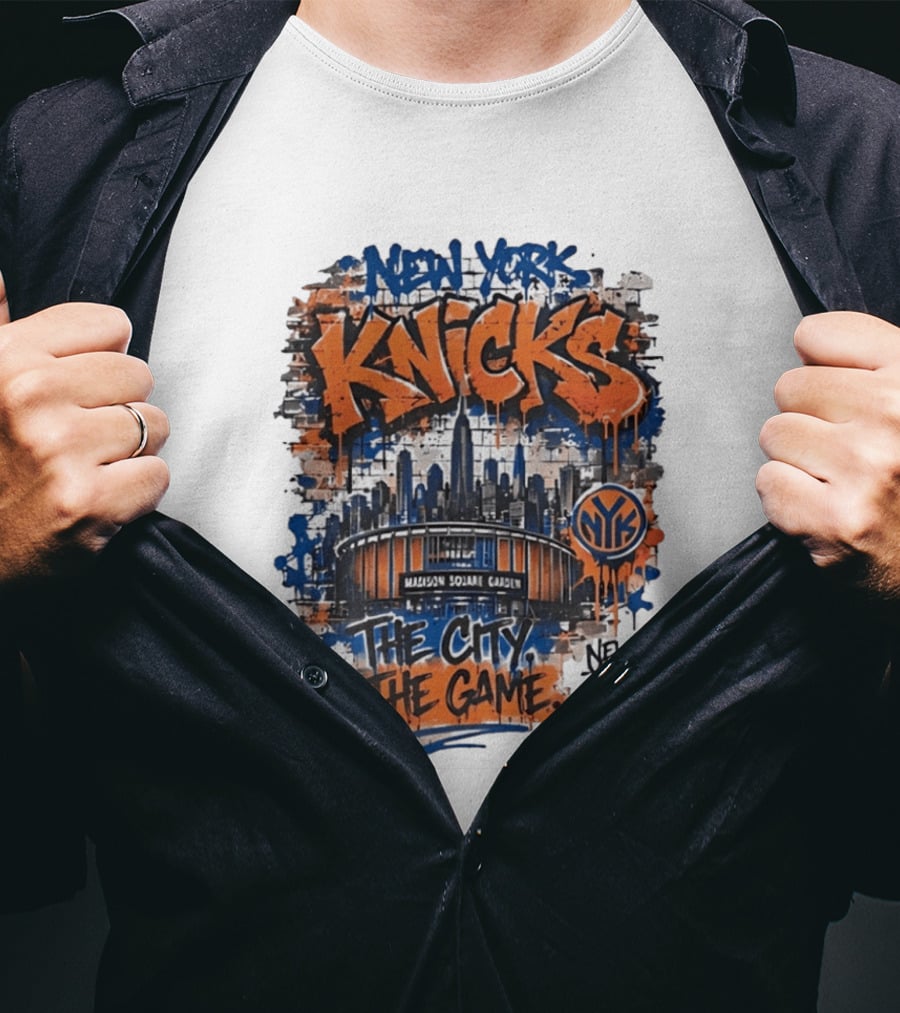 New York Knicks MSG Madison Square Garden 34th Street Graffiti T-Shirt