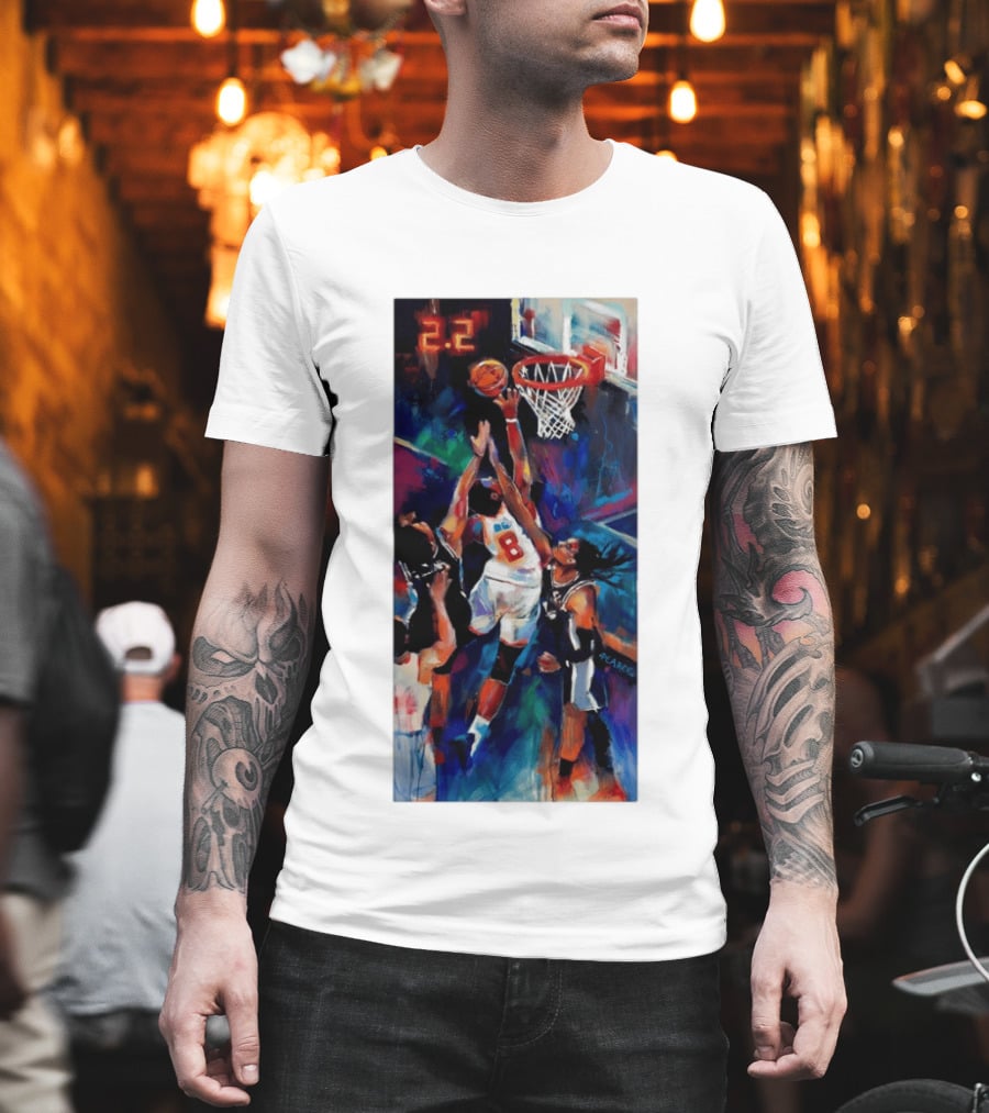 OG Anunoby Tip In 2.2 New York Knicks NBA Basketball Player Action T-Shirt