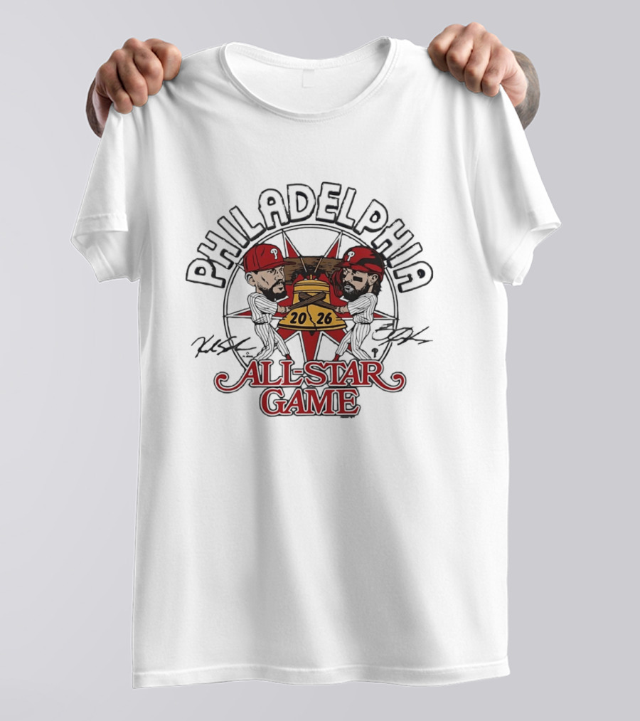 Philadelphia Phillies Bryce Harper Kyle Schwarber 2026 All Star Game T-Shirt