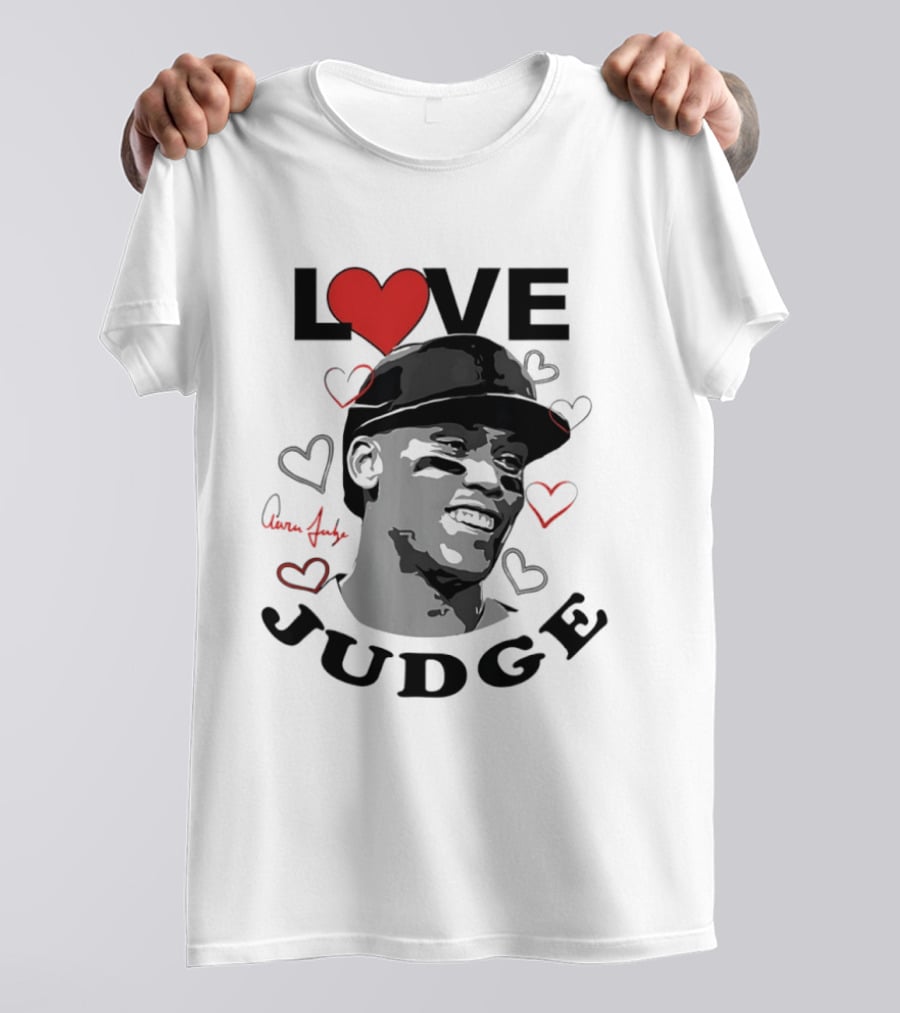 Love Aaron Judge New York Yankees Heart T-Shirt