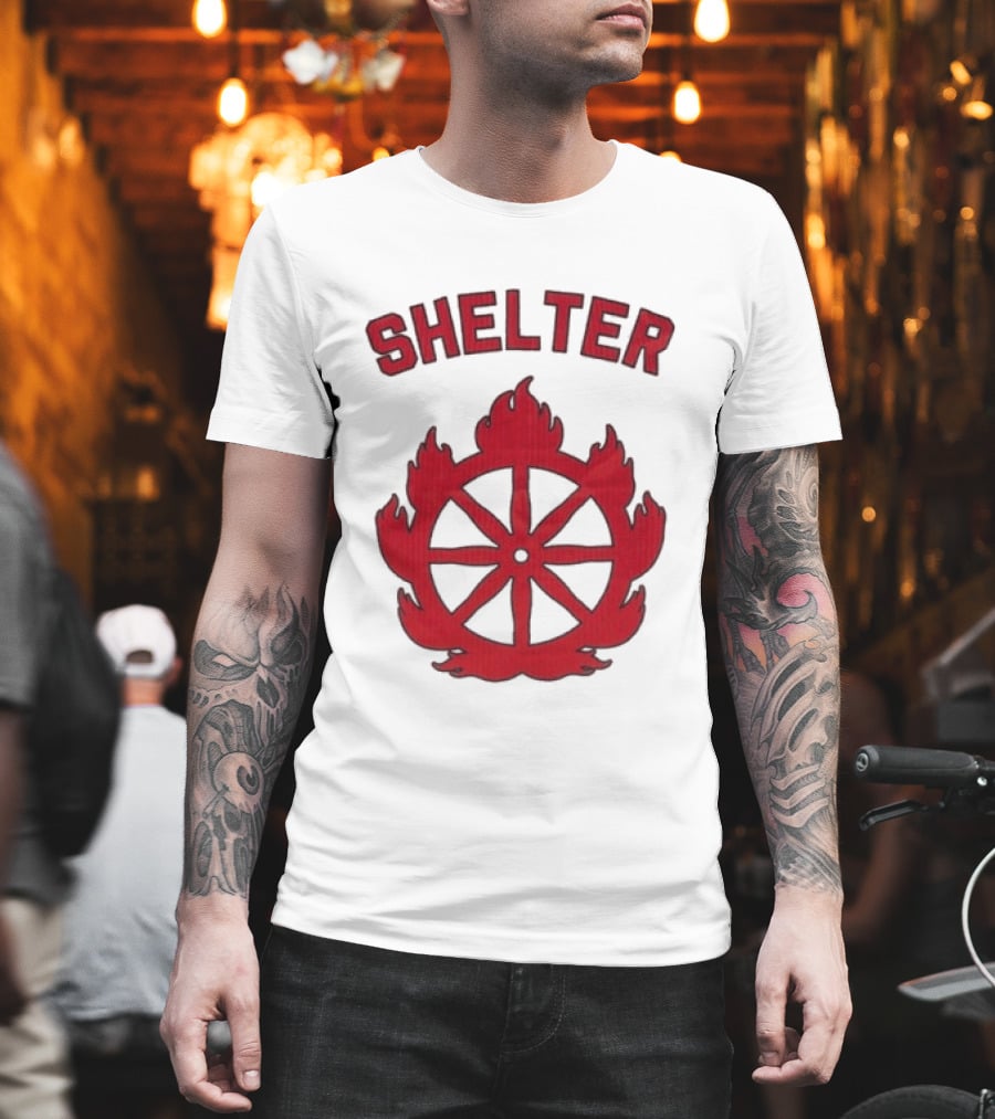 Shelter Mantra 95 Flaming Wheel T-Shirt