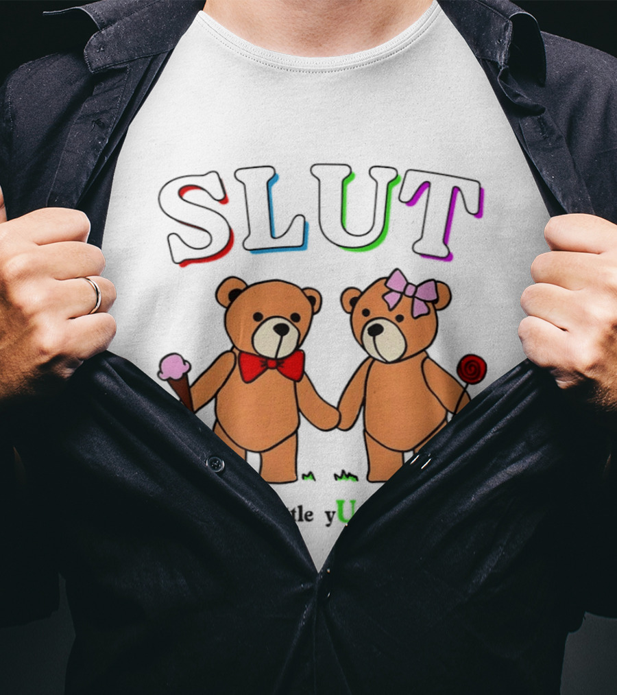 SLUT Sharing Little Yummy Treats Teddy Bears Ice Cream And Lollipop T-Shirt
