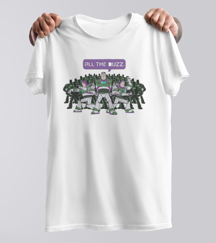All The Buzz Multi Buzz Lightyear Toy Story 2026 T-Shirt