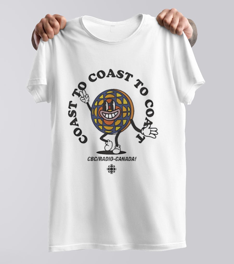 Coast To Coast To Coast CBC Radio Canada Character With Peace Sign T-Shirt