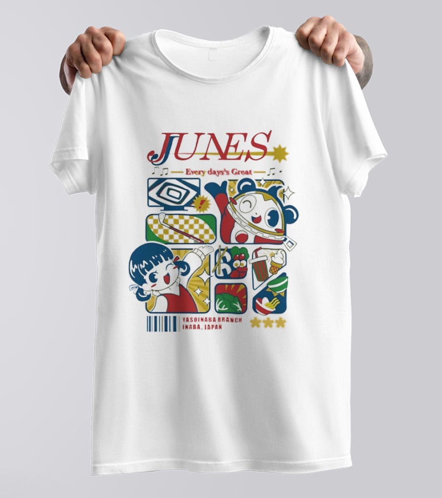 Junes Every Day's Great Nanako Dojima Teddie Persona 4 Inaba Japan Yasoinaba T-Shirt