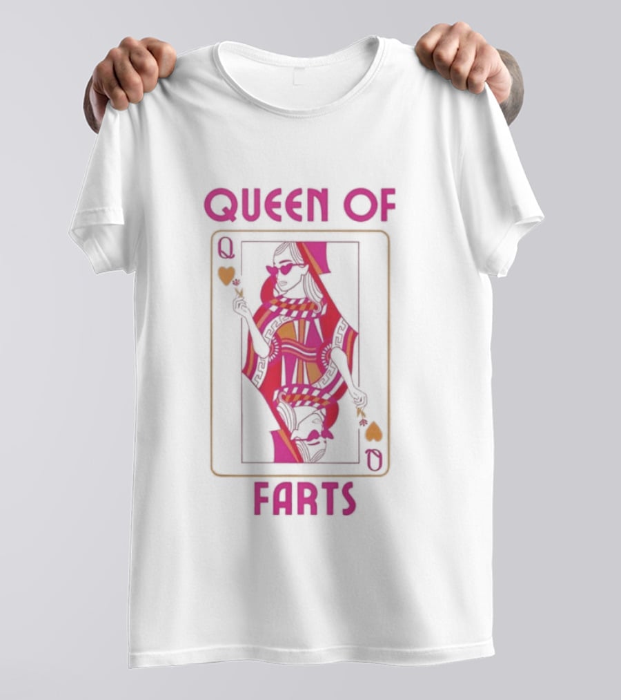 Queen Of Farts Playing Card Design Humor T-Shirt