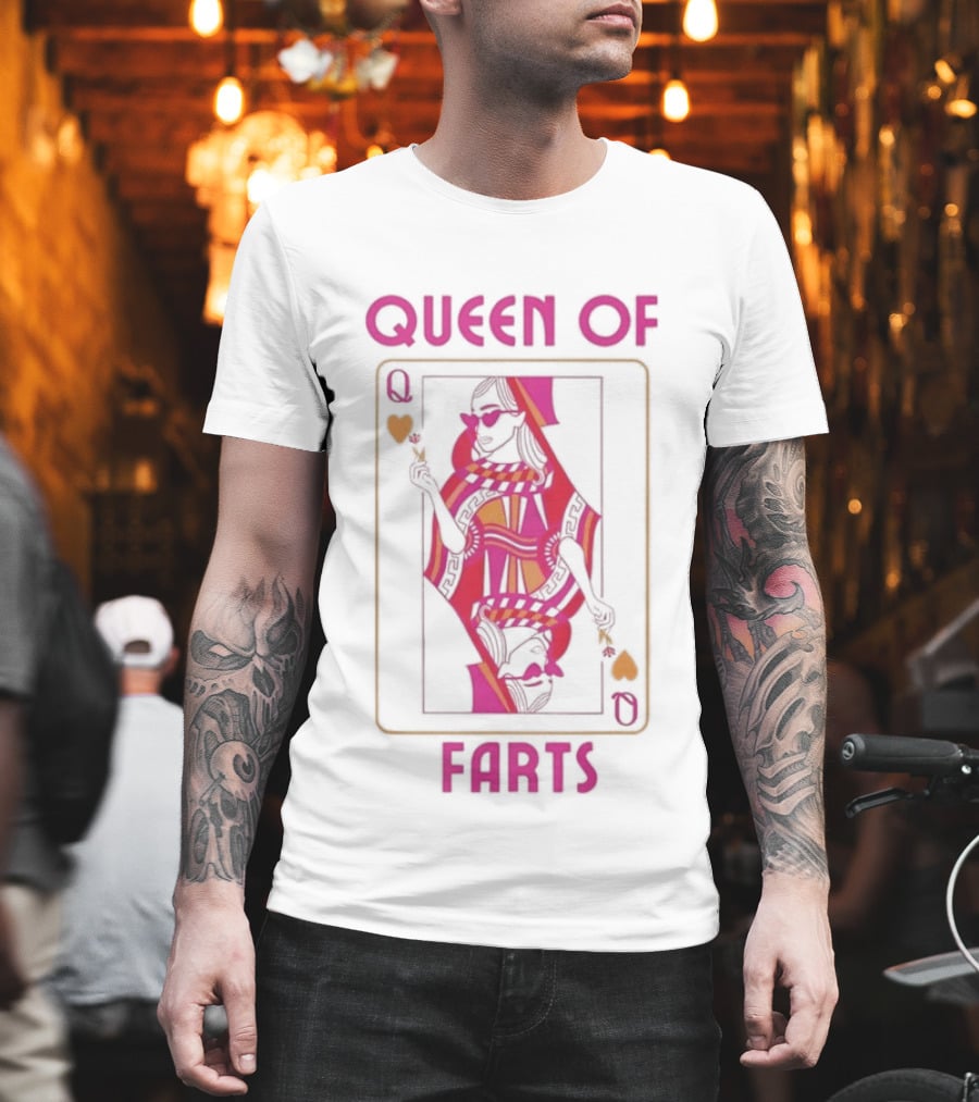 Queen Of Farts Playing Card Design Humor T-Shirt