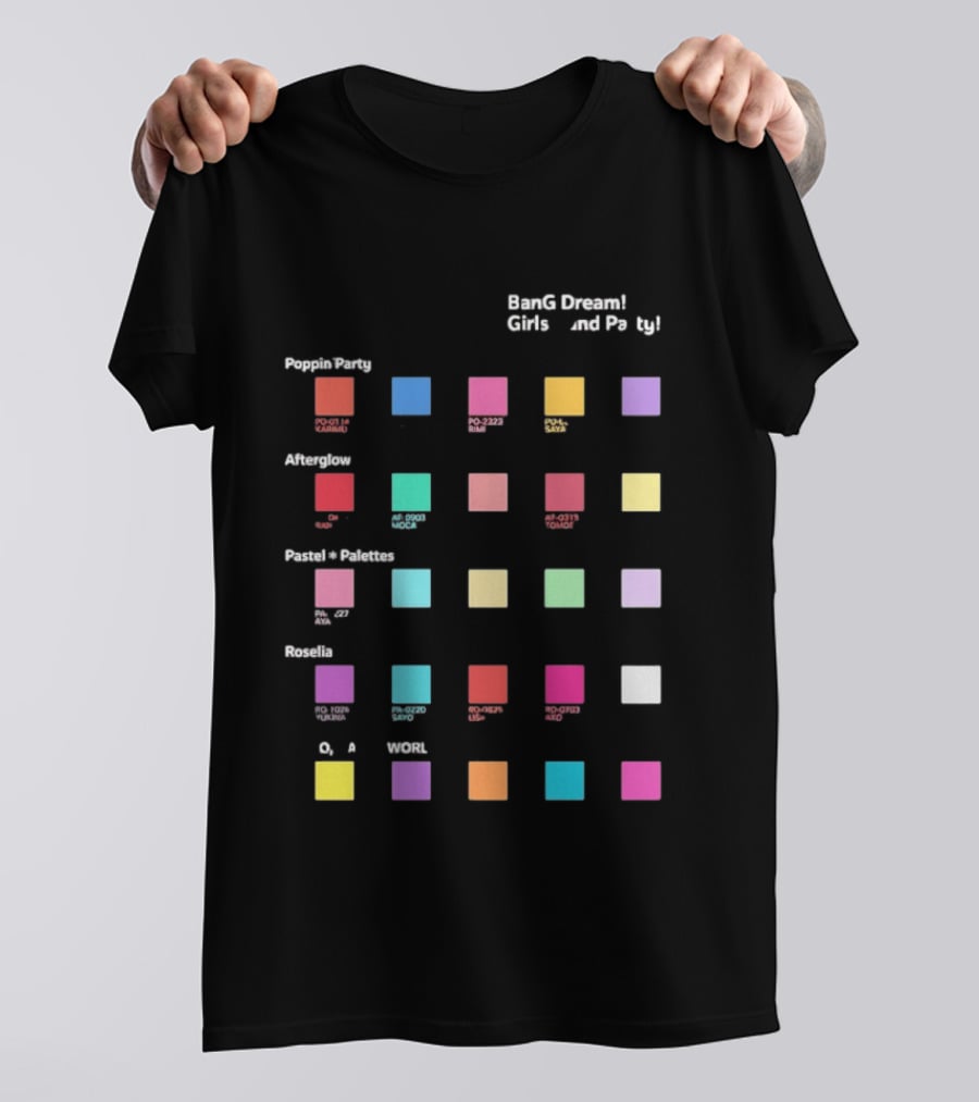 BanG Dream Girls Band Party PoppinParty Afterglow Pastel Palettes Roselia Worl T-Shirt