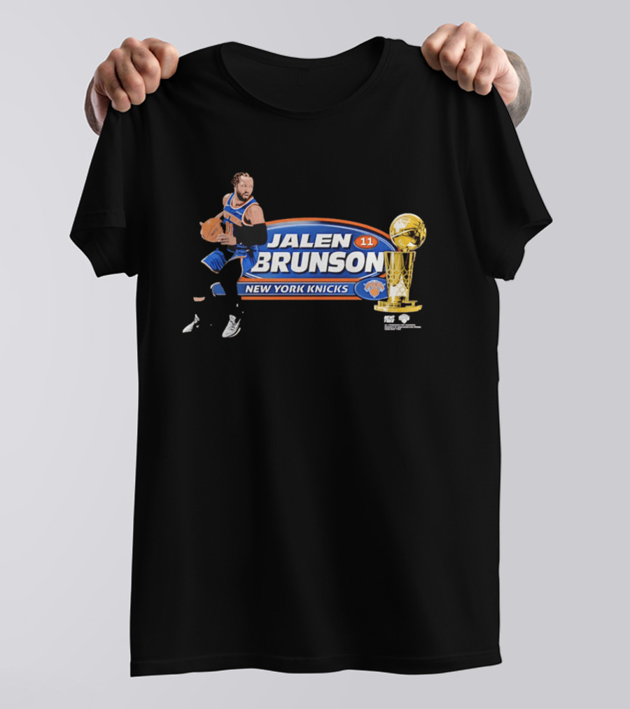 Jalen Brunson Burner 11 New York Knicks NBA Trophy T-Shirt