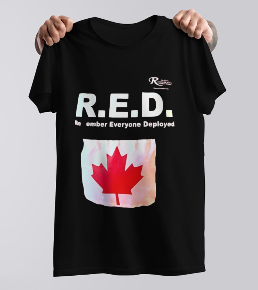 R.E.D. Remember Everyone Deployed Canadian Maple Leaf T-Shirt
