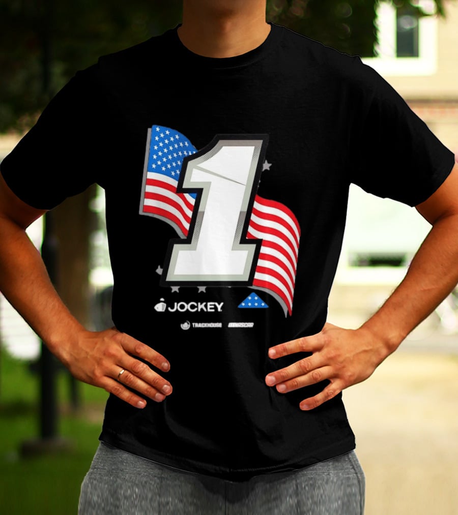 Ross Chastain 1 Jockey Folds Of Honor American Flag Trackhouse NASCAR Racing T-Shirt