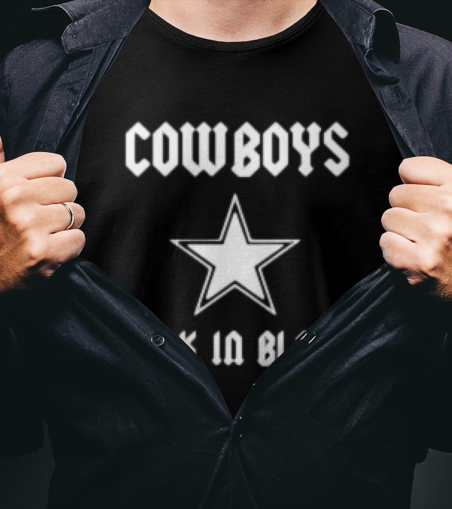 Cowboys Back In Black Star T-Shirt