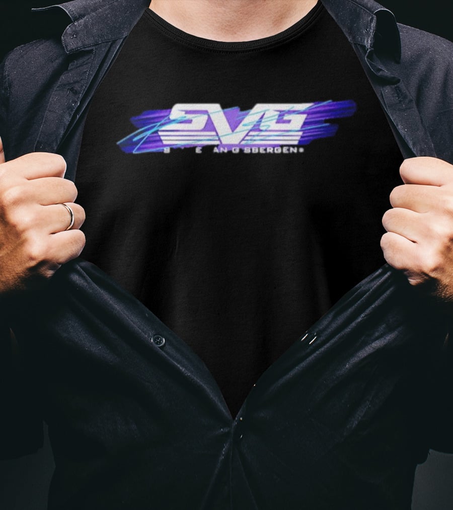 Shane Van Gisbergen SVG Stripe Racing Style Purple And Blue T-Shirt
