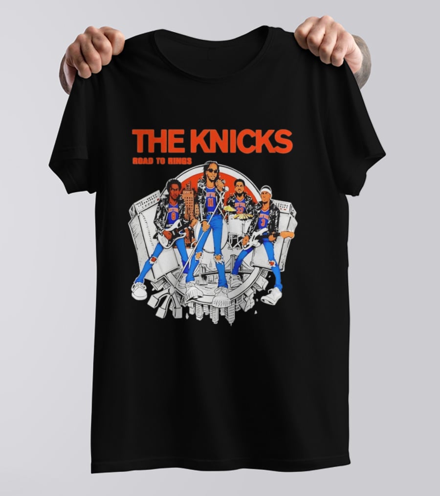 THE KNICKS Players Rock Road To Rings New York Knicks T-Shirt