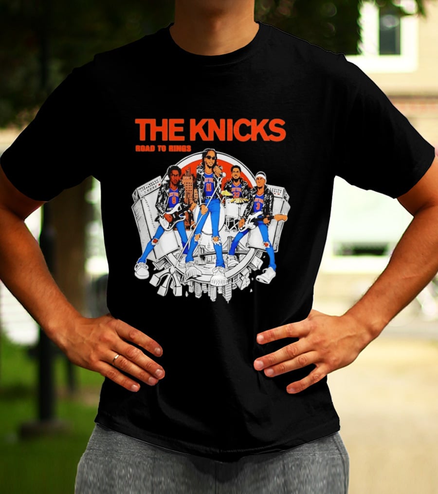 THE KNICKS Players Rock Road To Rings New York Knicks T-Shirt
