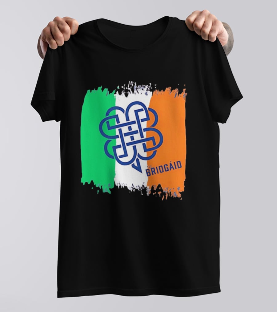 The Briogaid Irish Flag Celtic Knot Clover Ireland Shamrock T-Shirt