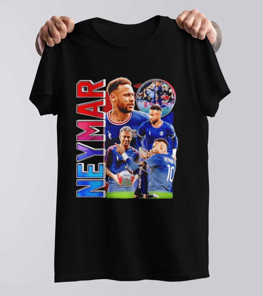 Neymar Paris Saint Germain Football Icon PSG Number 10 T-Shirt