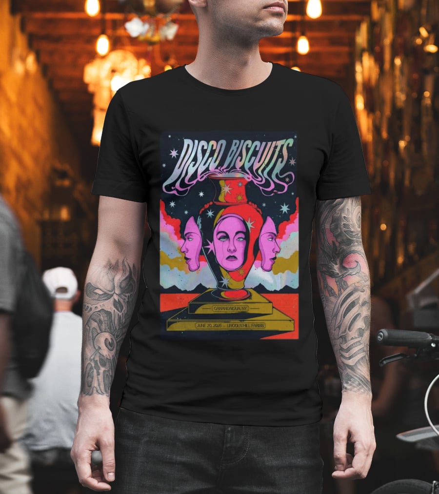 Disco Biscuits Lincoln Hill Farms June 20 2026 Canandaigua NY Psychedelic T-Shirt
