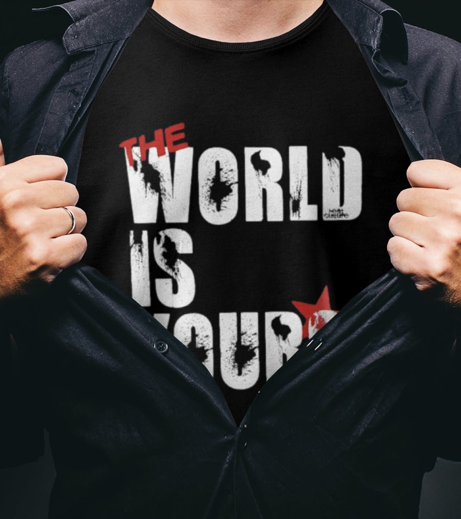 The World Is Yours Red Star Bullethole T-Shirt