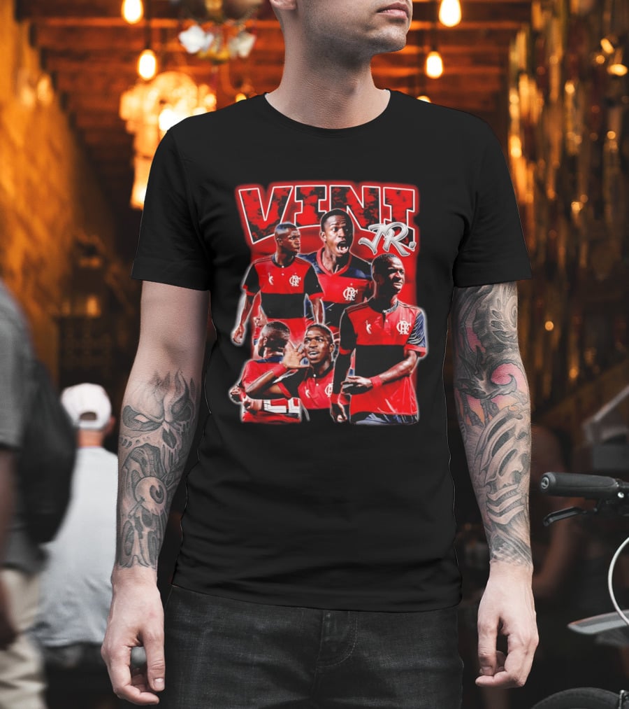 Vini Jr Flamengo Vinicius Junior Collage T-Shirt