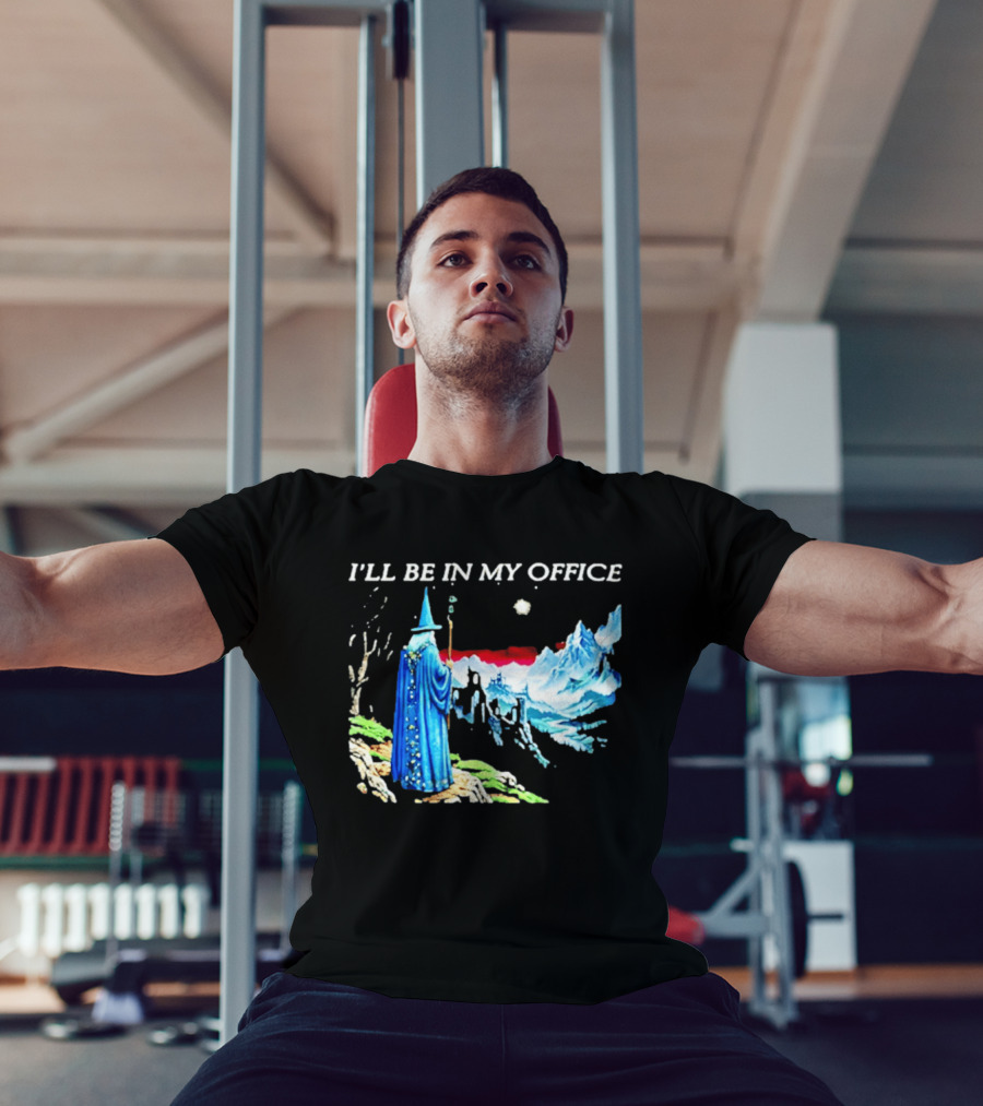 I'll Be In My Office Wizard Fantasy Castle Scene T-Shirt