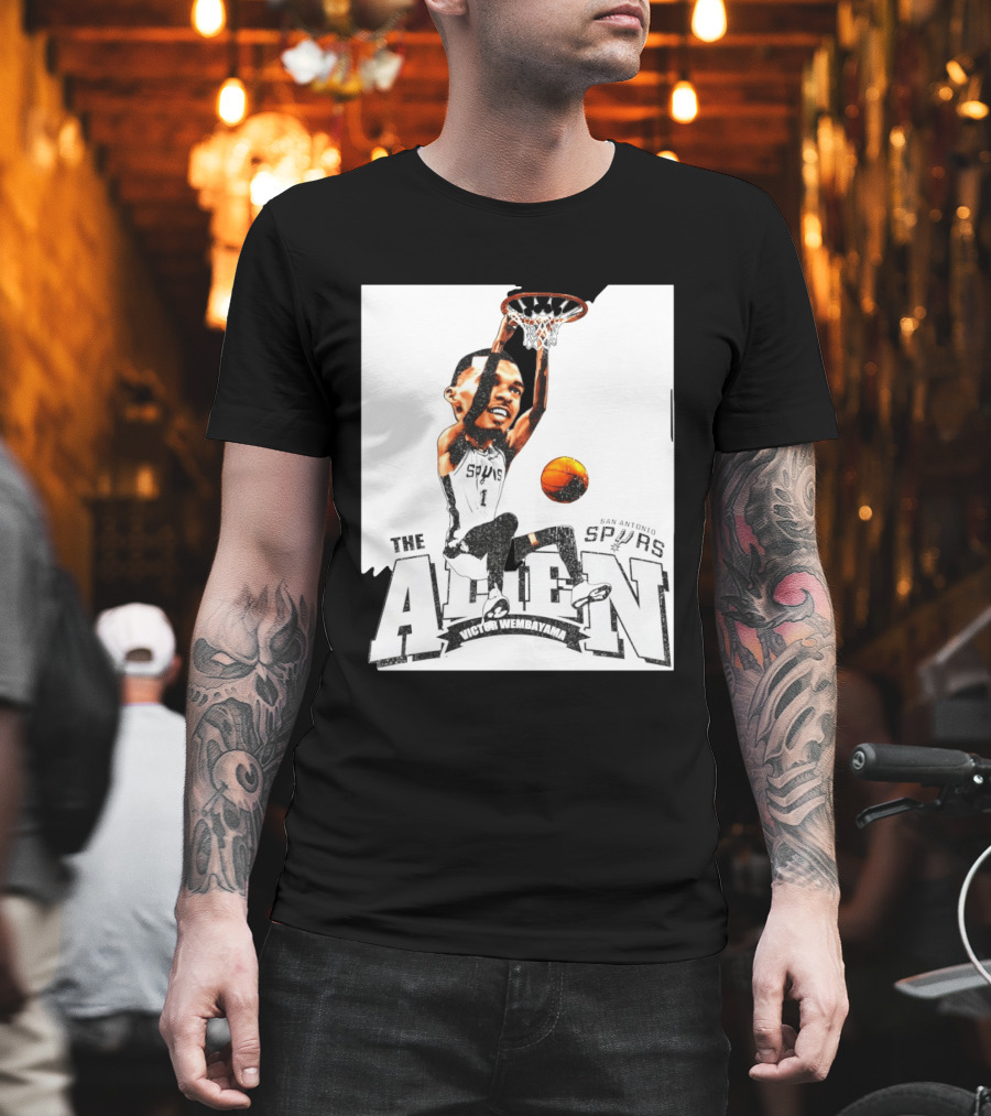 Victor Wembanyama The Alien San Antonio Spurs Basketball T-Shirt